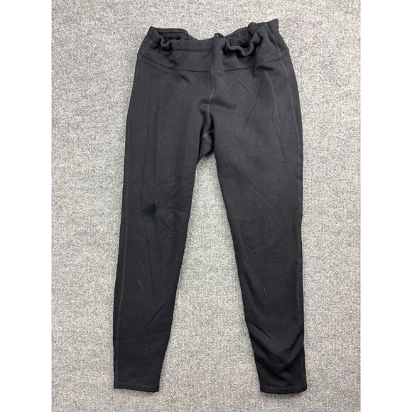 Athleta Pants Women's L Black Pull On Drawstring Tapered Fleece Sweatpant - Picture 1 of 11